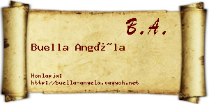 Buella Angéla névjegykártya
